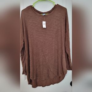 Old Navy Luxe long sleeve tee L NWT